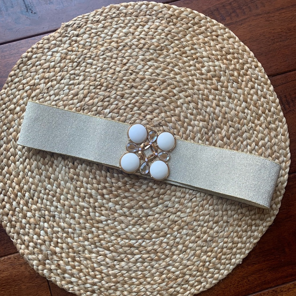 Lilly Pulitzer Gold Stretch Belt